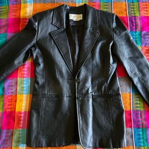 Margaret Godfrey Stylish genuine leather blazer
